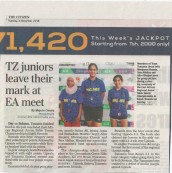 Sara Alidina at the EA meet for table tennis Sara Alidina at the EA meet for table tennis