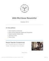 AKA Mombasa Newsletter October 2019 AKA Mombasa Newsletter October 2019