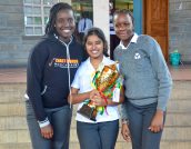 Hilda Maichibu (year 10), Sonakshi Roy (year 9) and Abigail Obiero (year 6)