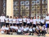 AKA Mombasa's Girls' Swimming Team with their medals 