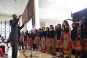 The Choir performs a moving piece at the Class of 2017 graduation