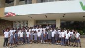 Philip Mbinji with the Academy students in Nairobi