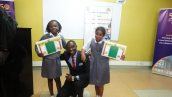 Abigael Obiero and Dinisha D'Silva with Mr. Mbinji 