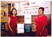 Senior School Librarians Joyce Wangari and Phylis Nyariki at Maktaba Awards Gala