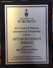 The Lester B. Pearson International Scholarship was awarded to 37
