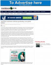 AKA Mombasa's Class of 2019 is featured in the Zambian Eye. AKA Mombasa's Class of 2019 is featured in the Zambian Eye.