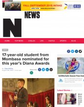 Ziyaan Virji, DP2, is featured for being nominated for the Diana Award. Ziyaan Virji, DP2, is featured for being nominated for the Diana Award.