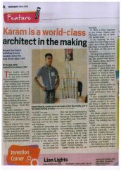 Karam Amarshi, year 7, is featured for his dream of becoming an architect. Karam Amarshi, year 7, is featured for his dream of becoming an architect.
