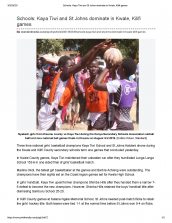AKA Mombasa basketball teams highlighted in The Standard for County games. AKA Mombasa basketball teams highlighted in The Standard for County games.