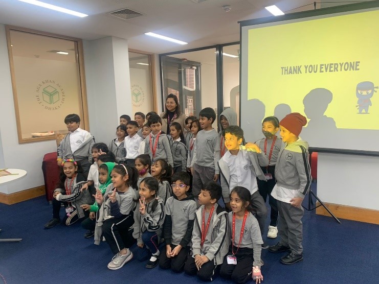 Grade 1 students met the CEO of fruitsicles 