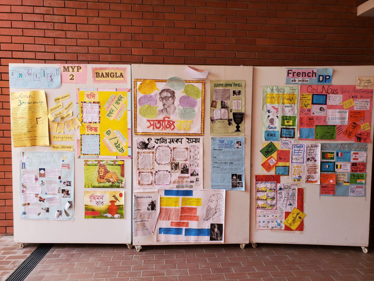 MYP students put together a colourful thematic board to reflect on Language Week. 