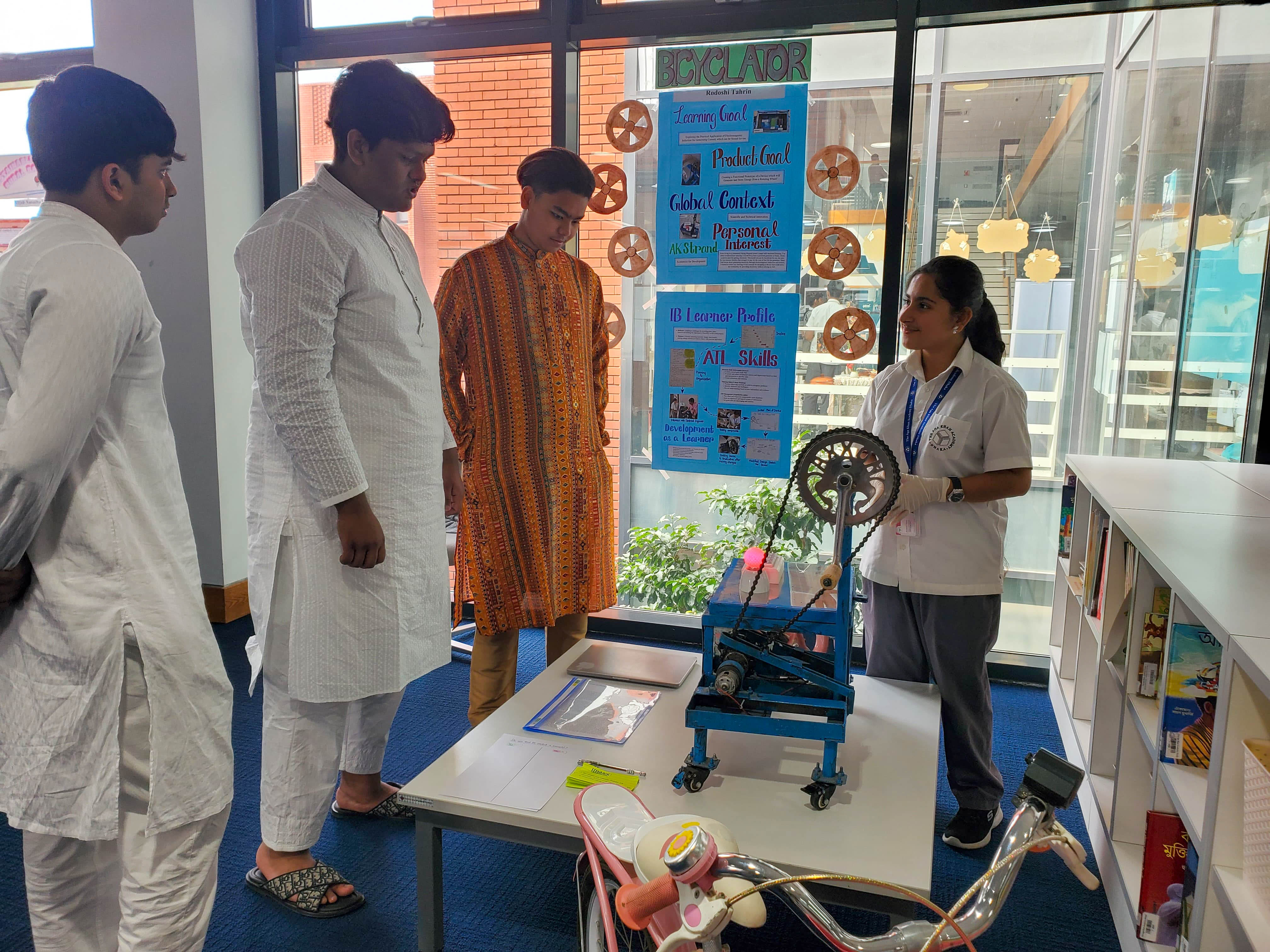 Student presenting at Personal Project Exhibition