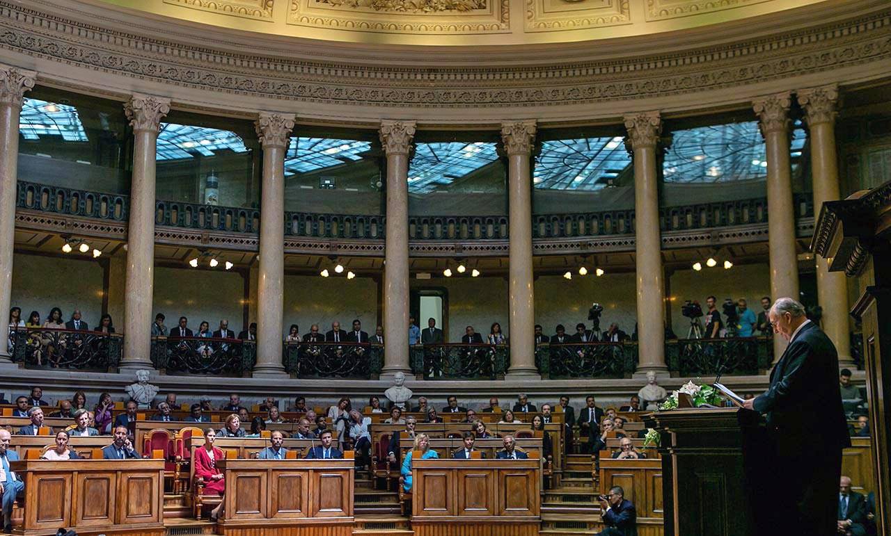 His Highness the Aga Khan addresses the Portuguese Parliament