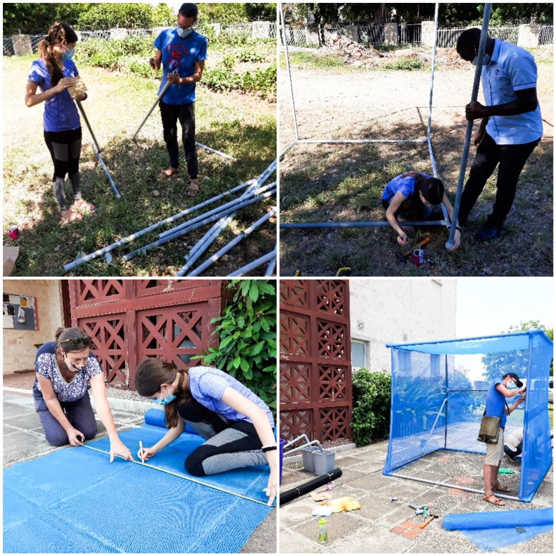 AKA Mombasa students working on environmental projects on campus