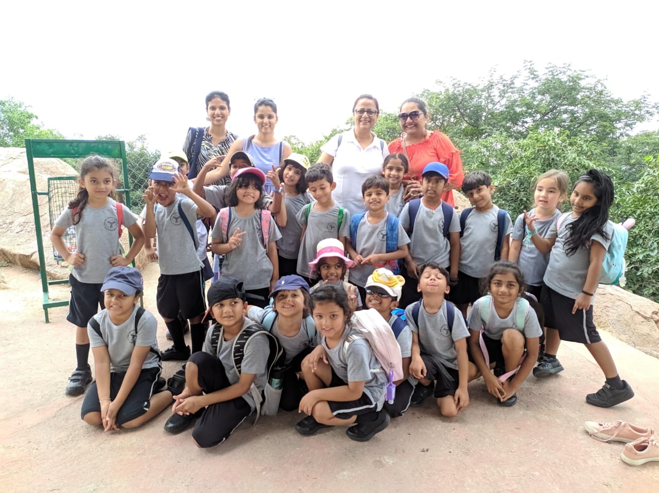 Laboni with her Grade 2 class on a field trip