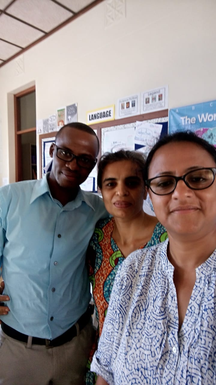 Laboni with her colleagues at AKA Mombasa