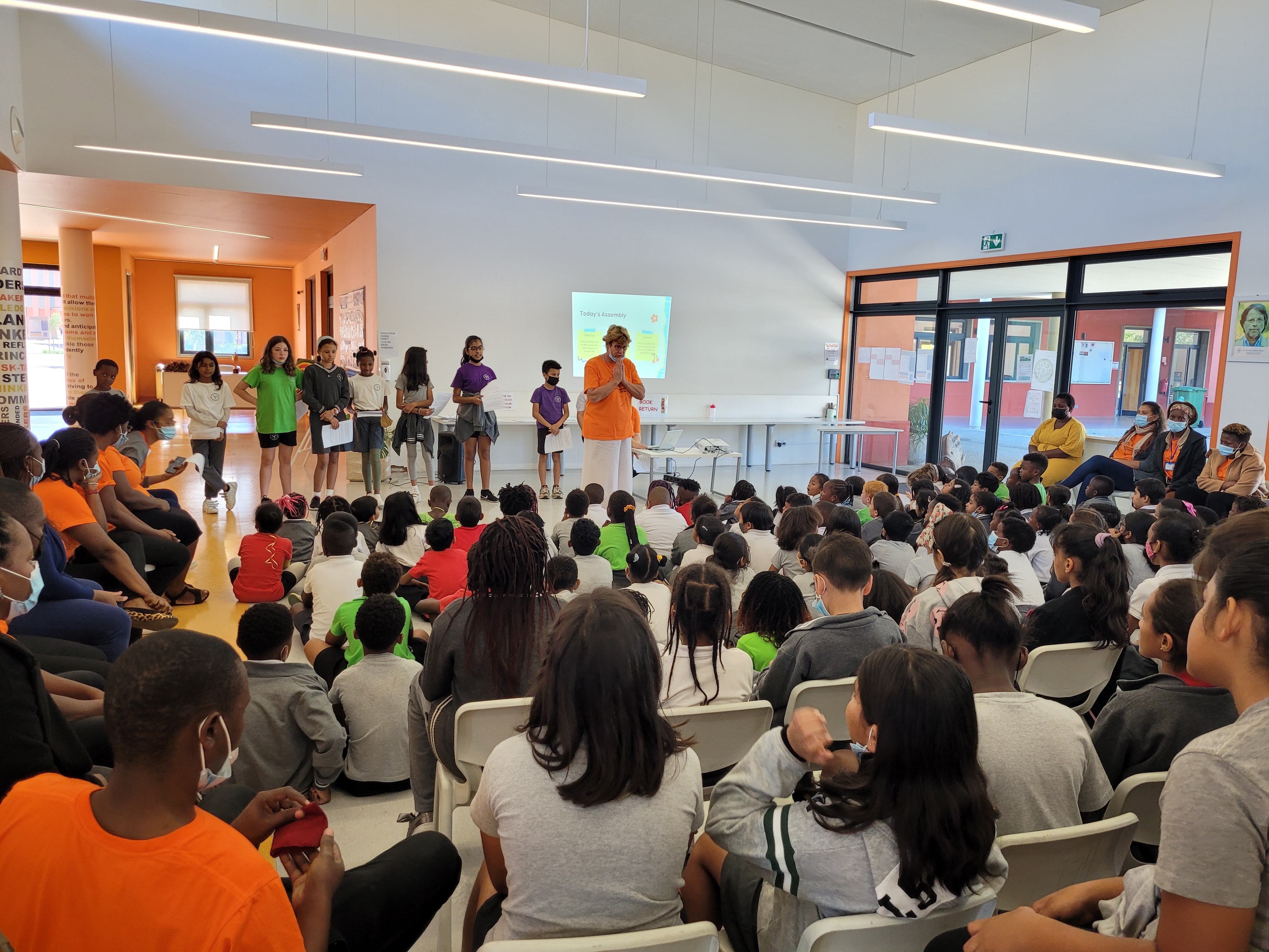 Junior School assembly at AKA Maputo