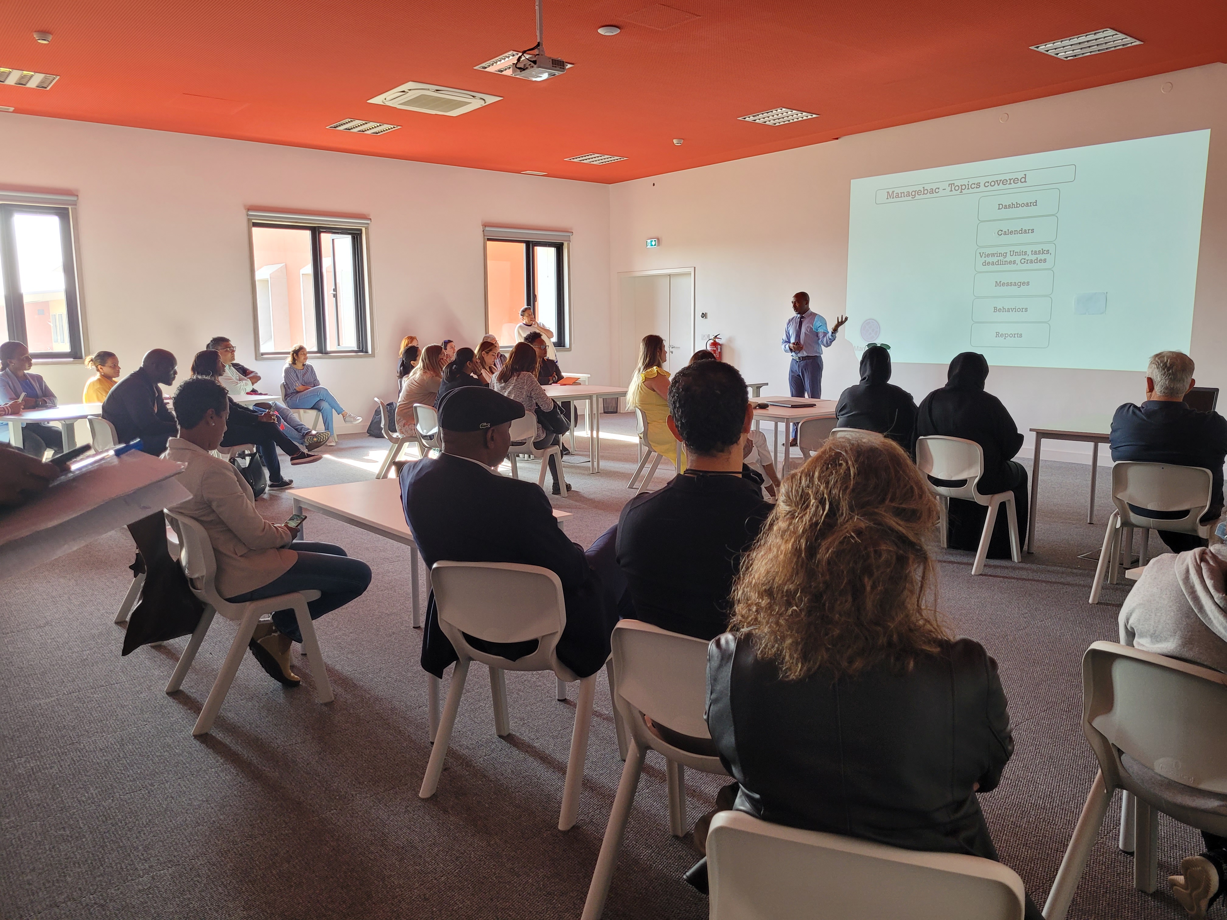 SS parents attending a session at AKA Maputo on ManageBac