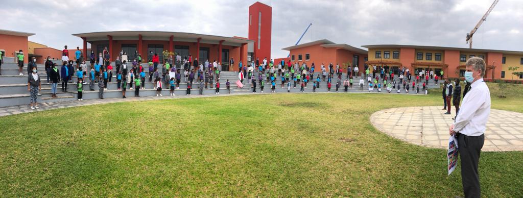 Children's Day special school-wide assembly at AKA Maputo