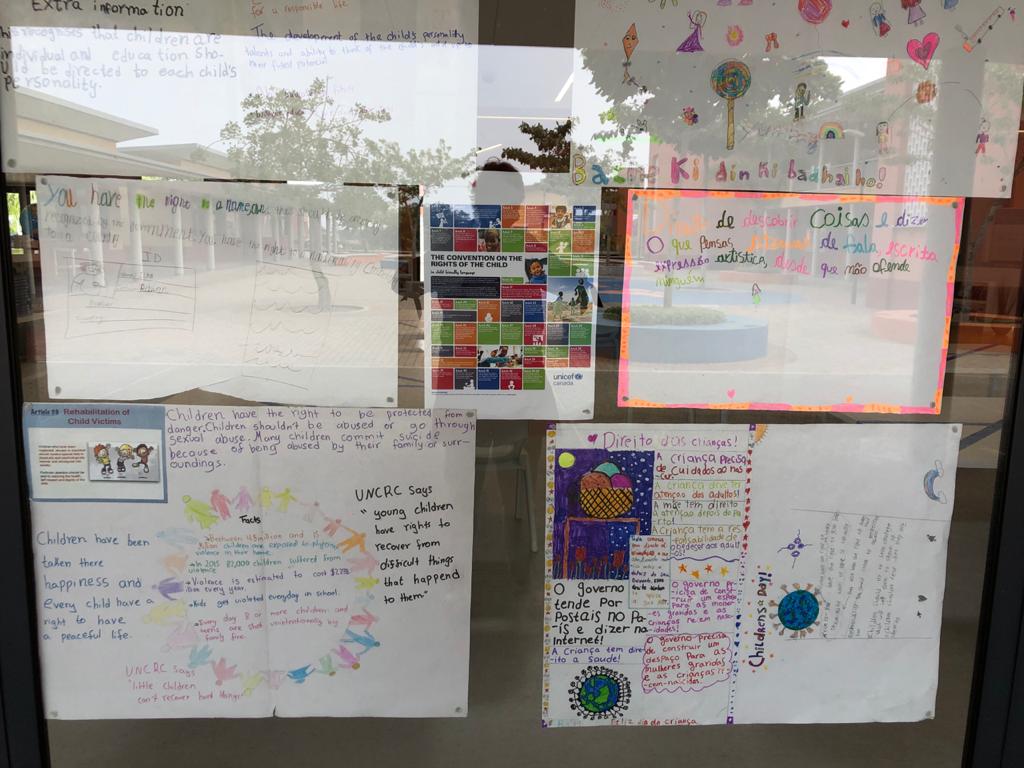 Junior School students' posters for Mozambican Children's Day