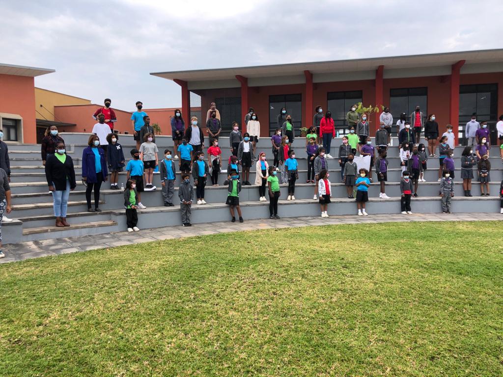 Children's Day special school-wide assembly at AKA Maputo