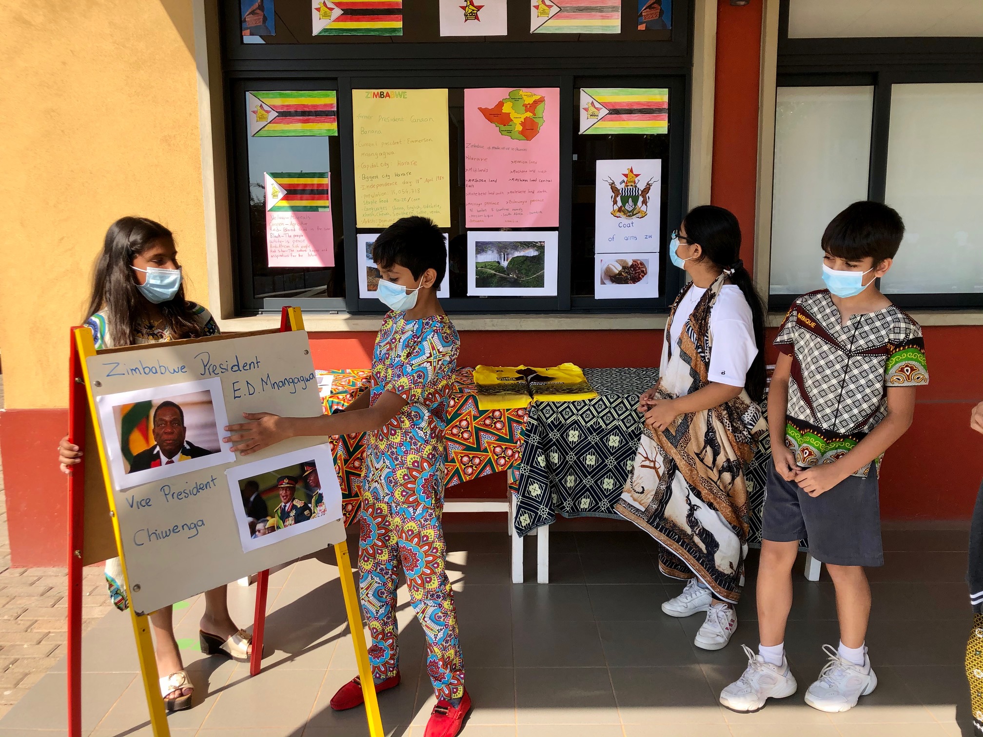 Junior School students presenting their research for Africa Day