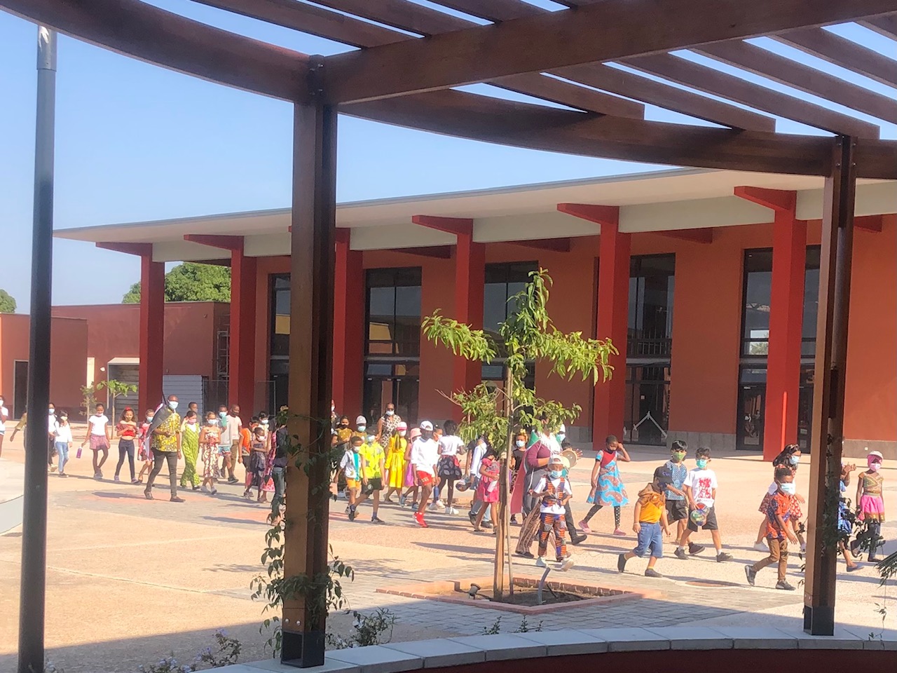 Junior School students during their parade on Africa Day