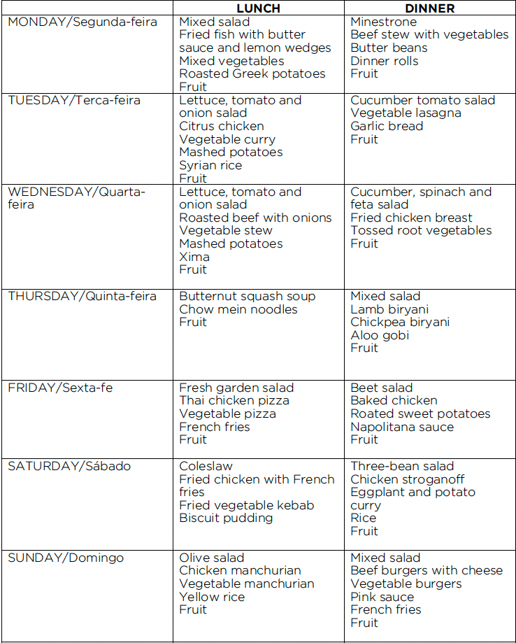 Menu for AKA Maputo