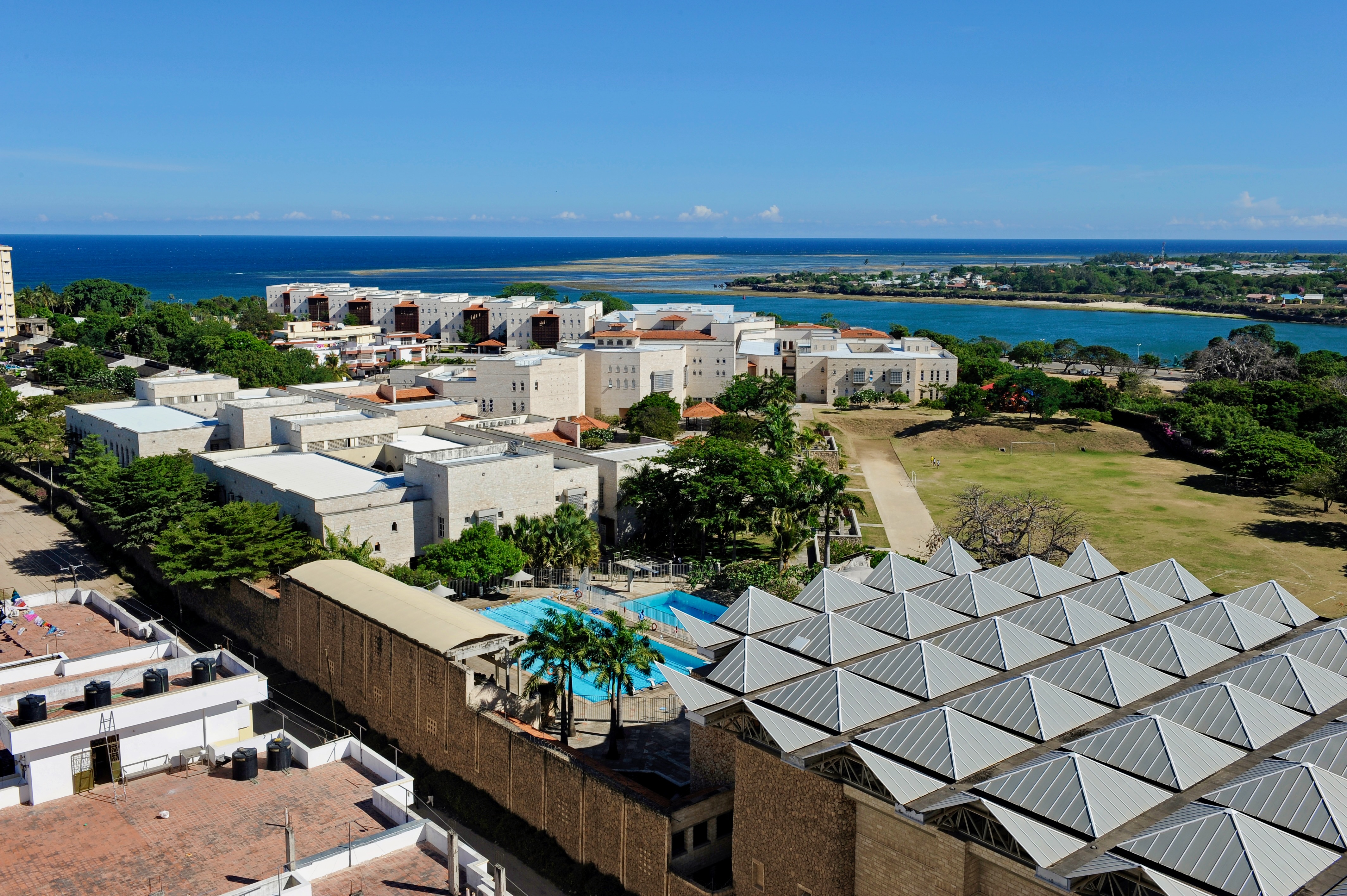 Aerial view of the Aga Khan Academy Mombasa