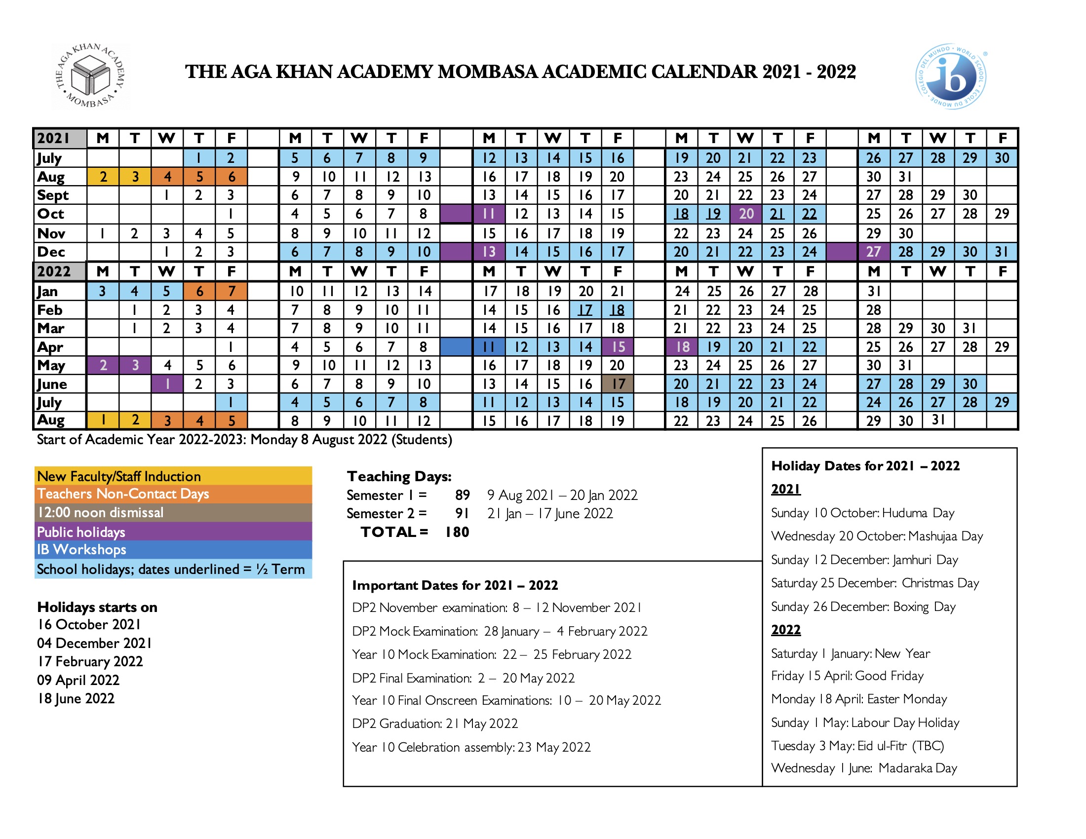 Csun Calendar 2022 Calendar | Aga Khan Academies