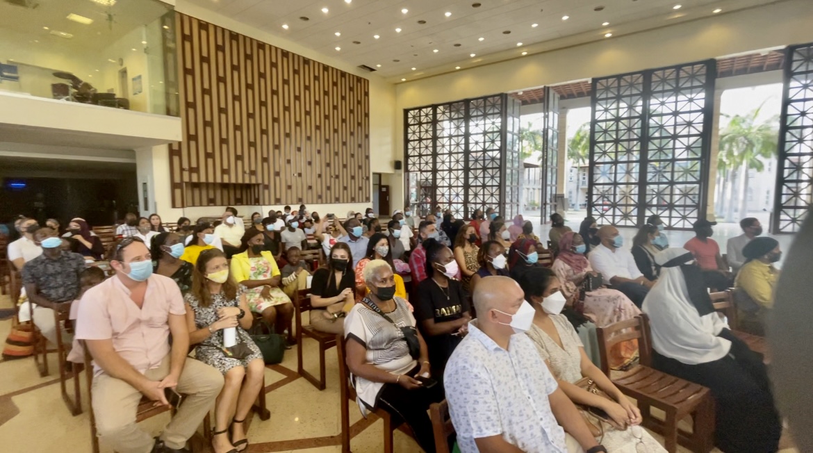 Parents on campus for the first time since school reopened