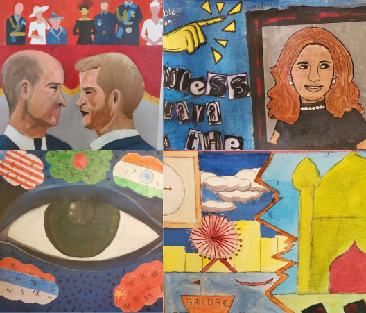Grade 9 students' art exhibition at the Academy  