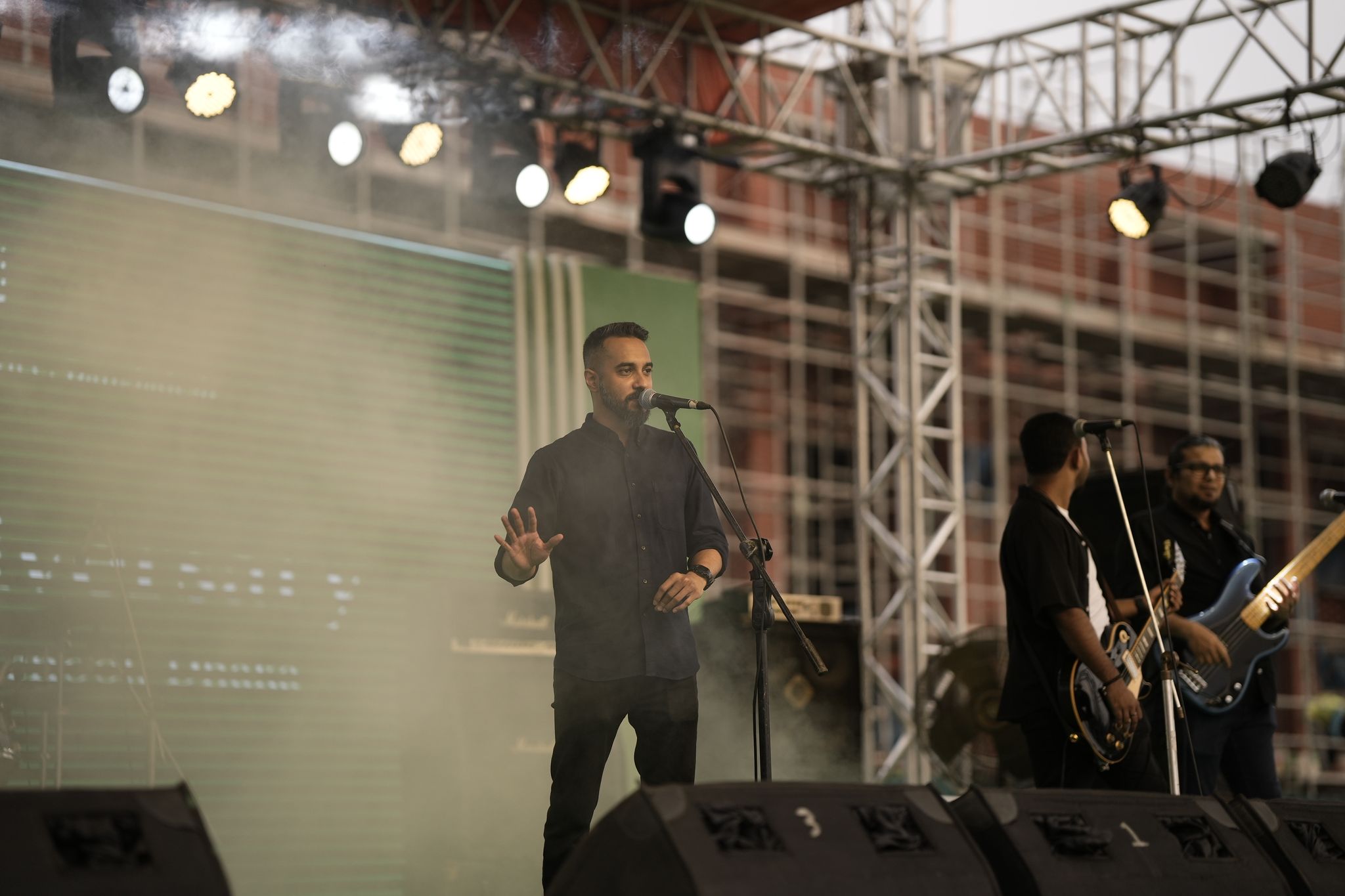 Alumni members sporting on the open maidan at the Academy 