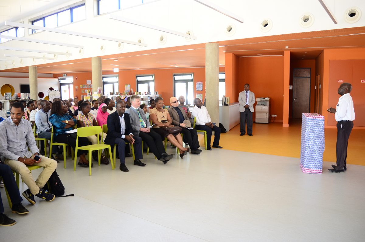 A participant in the School Council Training programme giving his statement