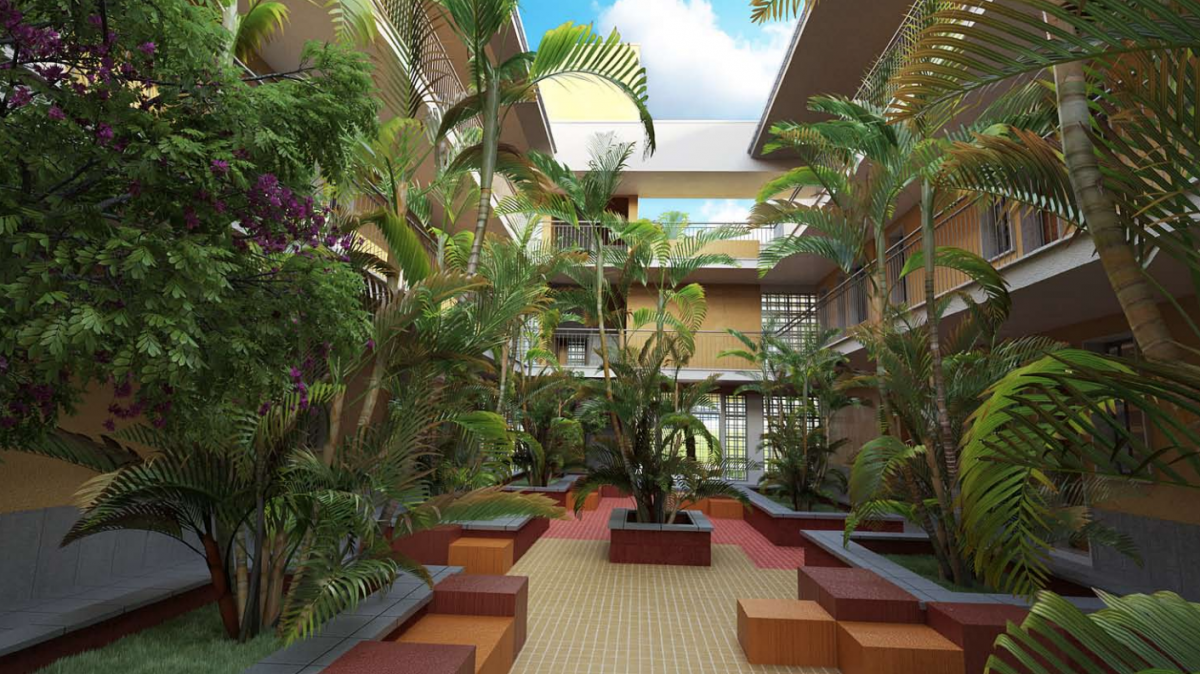 Interior Courtyard of Student Residence