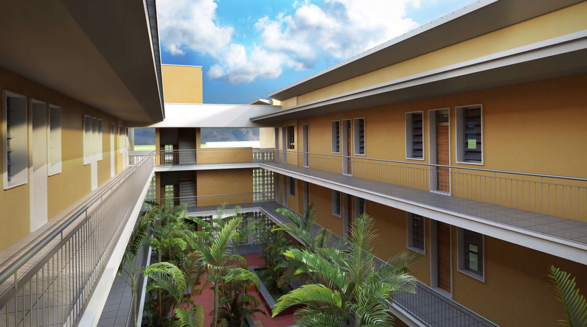 Student residences - interior courtyard