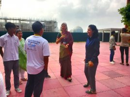 Head of the Academy Ms Suvina speaking with the WH volunteers