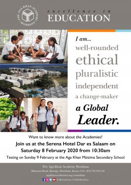 Poster for the event taking place in Dar es Salaam