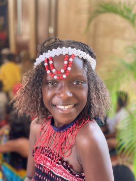 Junior School student dressed up for Swahili Week celebration