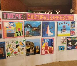 Grade 9 students' artwork exhibition 