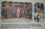 First Lady poses with AKAM Voices