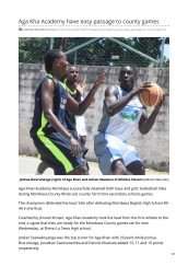 AKA Mombasa featured in The Standard for winning Mvita basketball school games