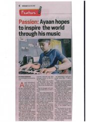 Ayaan Allarakhia is featured in the Daily Nation for his music.  