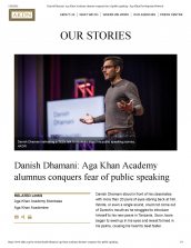 Danish Dhamani, Class of 2013, is featured for a public speaking app he co-founded.