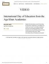 The Aga Khan Academies is featured for the International Day of Education.