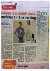 Karam Amarshi, year 7, is featured for his dream of becoming an architect.