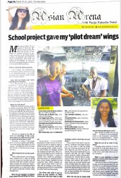 Mahek Shah, year 10, featured in The Nairobian for her aviation project.