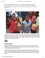 Aga Khan Academy Mombasa mentioned in The Daily Nation for defeating competitors in semifinals at County games