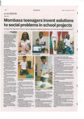 AKA Mombasa's personal project exhibition is featured in The Star.