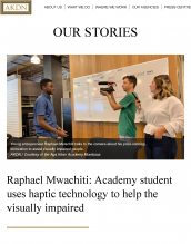 Raphael Mwachiti is featured in The Aga Khan Development Network for his project idea.